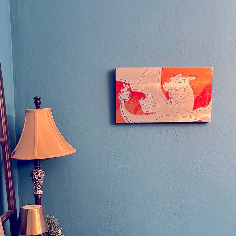 Charizard canvas wall art, brand new